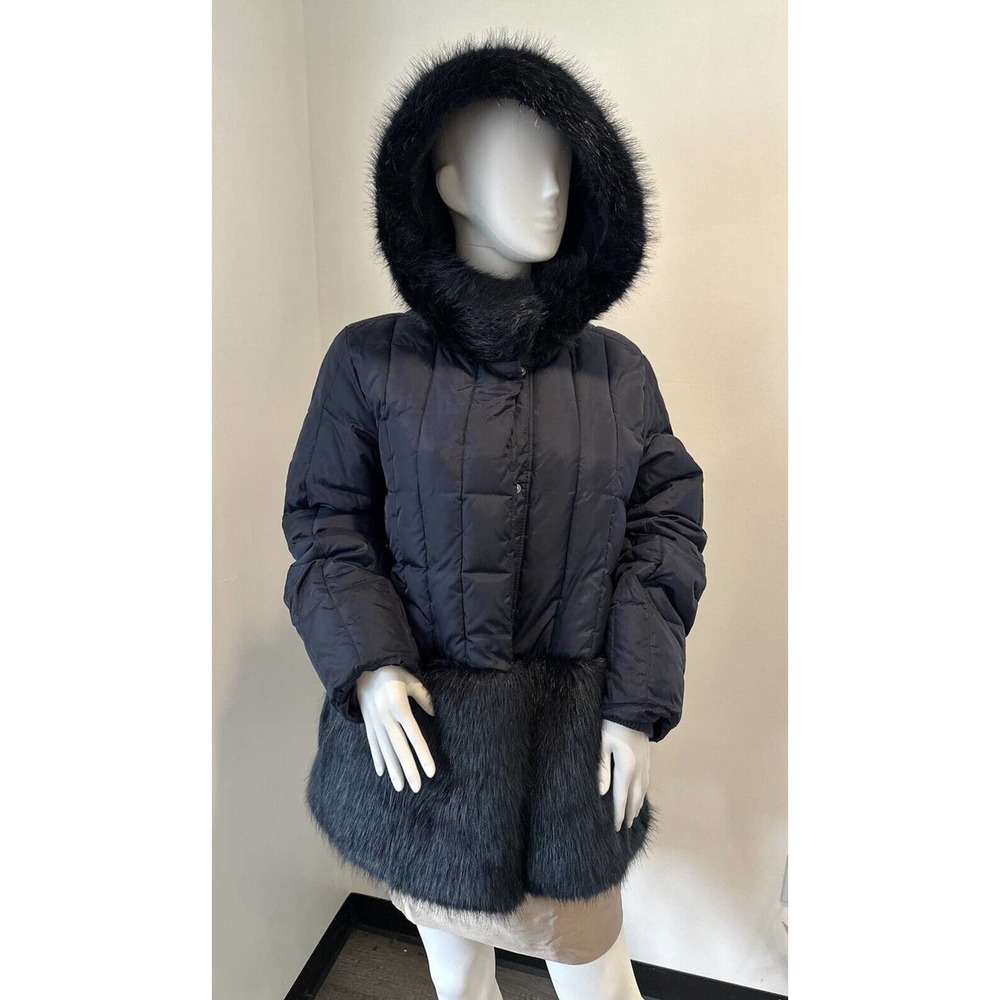 Crewcuts Girls Coat Blue Primaloft Puffer Faux Fur Jacket - Size 16 Orig.$239 - Picture 5 of 13